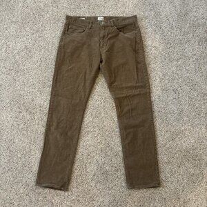 J CREW Corduroy Pants Mens 35x32 Brown 484 Slim Fit Casual Jeans